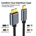 Micro B USB C 3.0 Cable Type-C to USB 3.0 Micro B Connector 5Gbps Cable. 