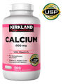 Kirkland Signature Calcium with Vitamin D3 600 mg, 500 Tablets. 