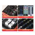 (Preorder)NewBaxs KL4FX 4-Channel Audio Mixer Professional Sound Mixing Console 256DSP 48V Power USB MP3 Bluetooth KTV Party Event Mini Mixer. 