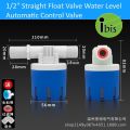 iBis_ 2nd Generation Design 1/2" Straight Float Valve Water Level Automatic Control Valve for Tower tank and overhead tank (Pipe Thread G 1/2) (ရေပြည့်ရေလျှံတာတွေကို ကာကွယ်ပေးမယ့် အသုံးဝင်တဲ့ရေဘား). 