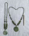 Jade Long Necklace with Pendant, ကျောက်စိမ်း ဆွဲကြိုးရှည် ဆွဲသီးဝိုင်းပါ၊. 