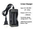 18650 Li-ion Automatic Stop Battery Charger Adapter (Dual slots 18650 battery). 