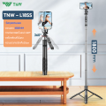 (Preorder)TNW New L18 Selfie Stick Selfie Stick Extendable Up To 1.8m Wireless Selfie Stick Tripod With Bluetooth Remote. 