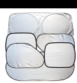 6Pcs Folding Silvering Reflective Car Windshield Window Sun Shade Visor Shield Cover Suction Cup Car Sunshield Sunscreen Curtain. 