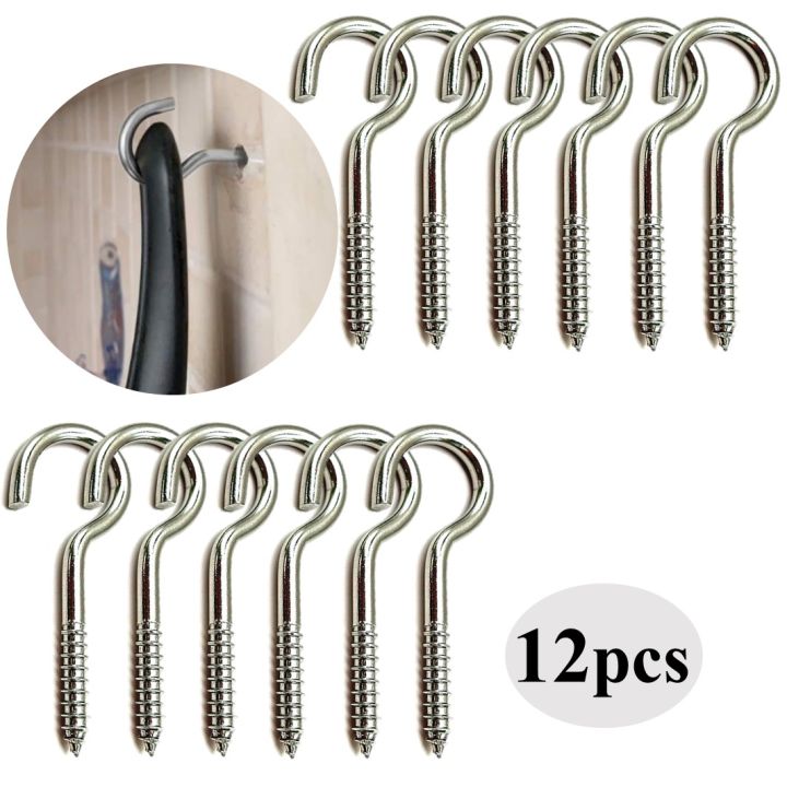 Heavy Duty Screw Hook Ceiling Hook - 12pcs