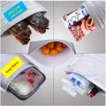 Thick Aluminum Foil Insulation Bag with Sticker 40x50cm, Reusable Thermal Insulated Food Storage Bag Thermal Cooler, Lunch Box | Takeaway. 