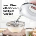 PowerPac HAND MIXER WITH 5 SPEEDS & EJECT FUNCTION (PPHM108). 