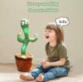 Essential Store - Dancing Cactus Toy , USB rechargeable twisted plush toy, Can sing and can dance. 