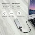 SSK Aluminum M.2 NVME SATA SSD Enclosure Adapter USB 3.2 Gen2 10 Gbps SHE-C325. 