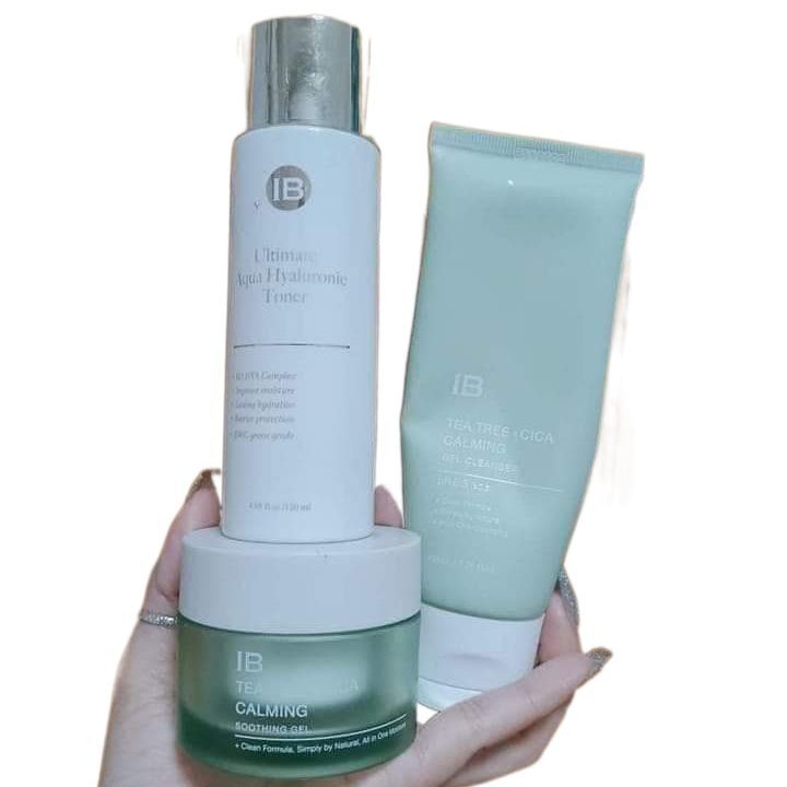 ib cleanser, toner, soothing gel set