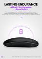 Ultra-thin rechargeable wireless mouse. 