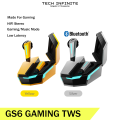 Tech Infinite GS6 TWS Earphone Wireless Headphones 5.2 gaming Earbuds True Wireless Stereo In Ear Headset. 