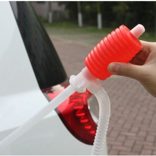 New Portable Car Manual Hand Siphon Pump Hose Gas Oil Transfer Pump Plastic