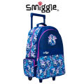 [Smiggle] Singapore Preorder Away Trolley Backpack With Light Up Wheels Navy. 