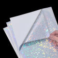 Inkjet Waterproof Vinyl Sticker | Broken Glass Laser Pattern | White Matte | Comparable to Vinyl Inkjet | A4 Size Full Sheet Label | Inkjet Printers. 