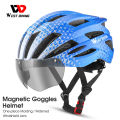 (Preorder)Motorcycle Helmet with Goggles High Quality Lightweight Mountain Bike Helmet Magnetic Goggles Helmet Shockproof Windproof Dustproof  စက်ဘီးစီးဦးထုပ်. 