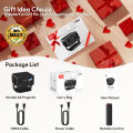 (Preorder) XGODY Gimbal A6 Portable Smart Projector, Android TV System, Native 1080P, 4K Support, 500 ANSI Lumens, 180° Rotation, ScreenCast/Airplay/Miracast Support Automatic Image Alignment for Home Theater. 