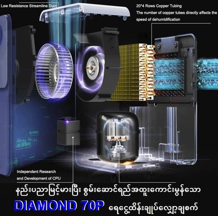 Diamond%2070P%20%7C%20Commercial%20Dehumidifier%20with%20Pump%2070L/Day,%20820W%20,%20Up%20to%201400sqft(360m%C2%B3),%20Ionizer%20,15ft%20Drain%20Pump%20,%20WiFi%20App%20Control%20-%20Image%206