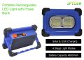 Portable Rechargeable LED Light with Power Bank. 