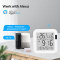 (Preorder)SMATRUL Wifi Temperature and Humidity Sensor with Backlight LCD Display, Smartlife/Tuya Smart Real-time monitoring Intelligent Scen e linkage Timing function For Home Greenhouse Support Alexa Google Home Assistant. 