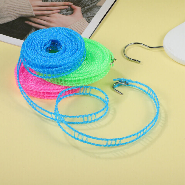 Adjustable Nylon Clothesline Rope 5m (အဝတ်လှန်းကြိုးတန်း ၅မီတာ)