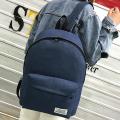 Student Solid Color Canvas Backpack Bag Fashion Travel College Style Backpack. 