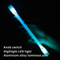 New Design Luminous Light Spinning Pen Finger Rotating Pen Competition Skill Rotating Pen Aluminum Alloy LED Highlight Luminous Pen Head Skin-Friendly Anti-Slip Pen. 