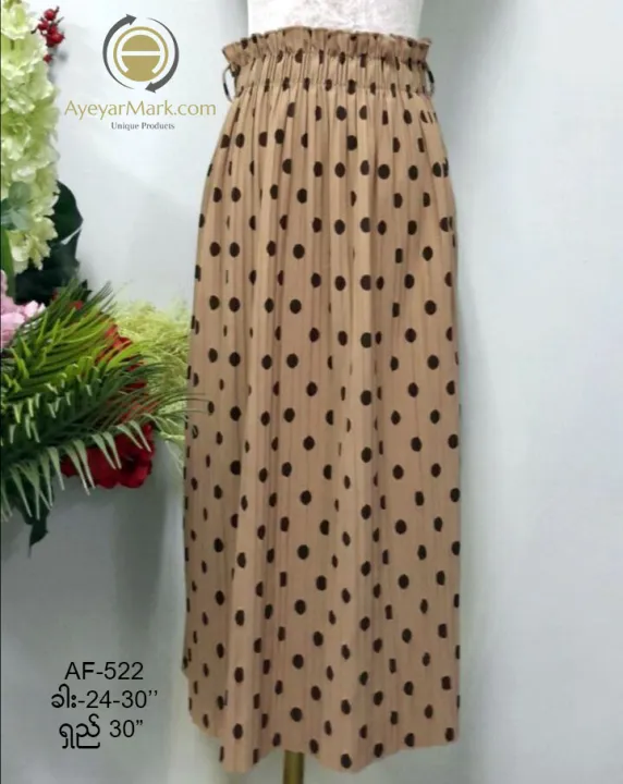 %E1%80%85%E1%80%80%E1%80%95%E1%80%BA%E1%80%A1%E1%80%9B%E1%80%BE%E1%80%8A%E1%80%BA%20Kaki%20Spot%20Long%20Skirt%20%E2%80%93%20A%20Flirty%20Fusion%20of%20Trend%20and%20Timeless%20Elegance%20-%20Image%202