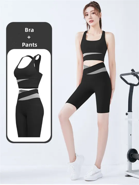 %5BKiwis%5D%20Splicing%20Design%20with%20Two%20Colors%20Sportswear%20(Bra+Pant)%20for%20Women/Gym%20Wear/Sports%20Bra%20and%20short%20Pant/Short%20Set%20-%20Image%209