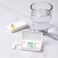 Pill Cases Pills Box, Set Pill Storage Box Fashion Element Waterproof 3 Grids Rectangular Tablets Splitter Case for Home Pill Seal Box. 