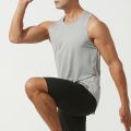 [Kiwis] Gym tank top, men's workout tank top, body building shirt, men's singlet sleeveless plain t-shirt. 