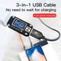 Baseus fast charging cable 3 in 1 USB Cable, Multi cable - Micro, Type C, Lightening. 