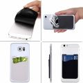 Phone Card Holder 3M Adhesive Stick on Phone Wallet Case Silicone Slim Card Holder Pocket Pouch with Card Sleeves for Phone Compatible with Most of Phone. 