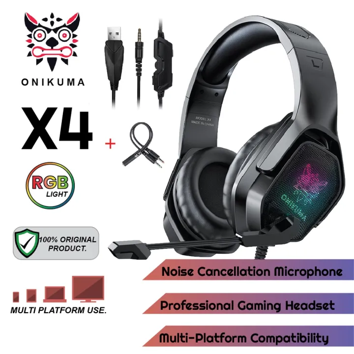 Tech%20Xtreme%20ONIKUMA%20X4%203.5mm%20USB%20Wired%20Headphone%20360%C2%BA%20Surounding%20Gaming%20Head-mounted%20Earphone%20RGB%20Luminous%20Computer%20Game%20Headset%20with%20Mic%20-%20Image%202