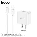 Hoco C106 Leisure single port charger set(Type-C). 