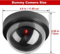 စီစီတီဗွီ ဟန်ပြ ကင်မရာ Dummy Fake Camera Security CCTV Dome Cameras with Flashing Red LED Light for Indoor Outdoor Home Business, Black. 