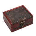 Small Vintage Jewelry Box Home Decor Wooden Treasure Chest Tarot Cards Gift Case 14.5cm*11.5cm*4.5cm. 