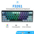 (Preorder) AULA 61 Keys Hot-Switch RGB Backlit Mechanical Keyboard Detachable Type-C Wired Gaming Keyboard (F3261). 