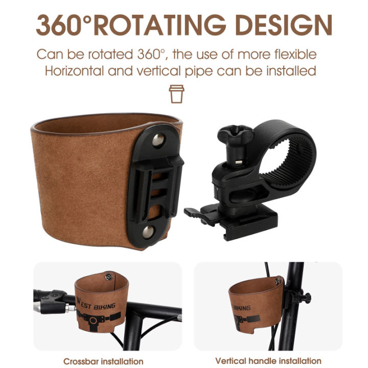 (Preorder)WEST%20Cycling%20Bicycle%20H%20Andlebar%20Coffee%20Cup%20Holder%20Bike%20Water%20Bottle%20Holder%20Drink%20Holder%20For%20Bicycle%20Props%20Scooter%20Cruiser%20-%20Image%205