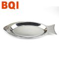 Fish shape steel tray. 