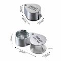 10X/20X/30X Pocket Loupe Magnifier Jewelry Watch Accessories Magnifying Glass Foldable Triplet Jewelers Eye Glass Tool Reading Magnifier Device. 