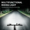 Smiling Shark Multifunctional Ultra Bright 3 Modes LED Bike Light USB Rechargeable Handlebar Mounted Bicycle Headlilght Riding Light for Outdoor Cycling Camping (Model:QX-D421). 