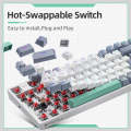 Machenike K500 Mechanical Keyboard Keyboard Standard: 94Keys (Red switch) RGB Backlit Hot-Swappable wired keyboard 90% layout 94 keys wired gaming keyboard Anti-Ghosting Keys Type-C cable for laptop keyboard Red switch. 