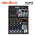 (Preorder)NewBaxs KL4FX 4-Channel Audio Mixer Professional Sound Mixing Console 256DSP 48V Power USB MP3 Bluetooth KTV Party Event Mini Mixer. 