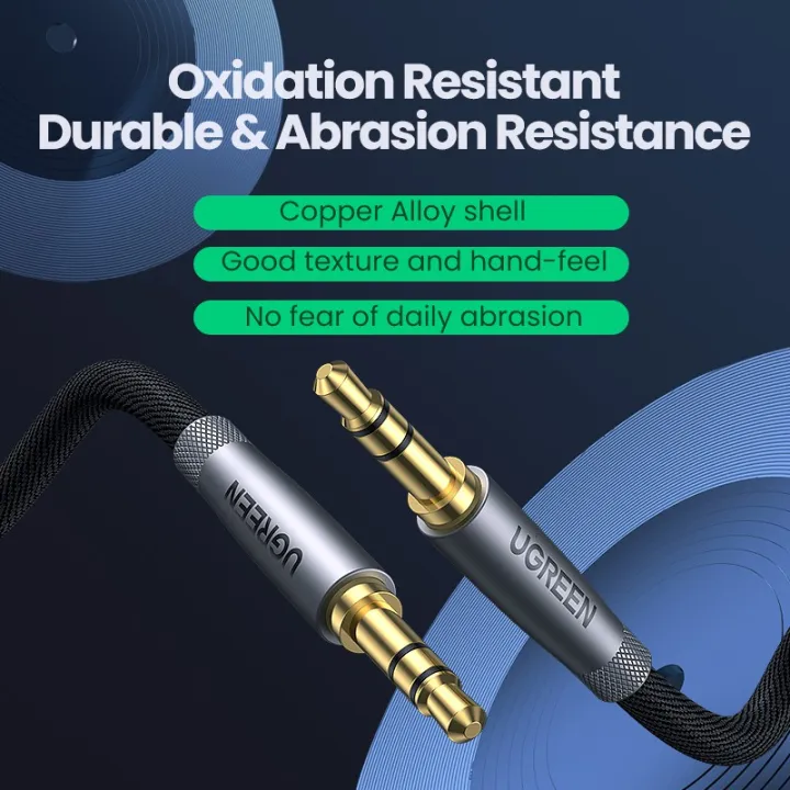 (Preorder)%20UGREEN%20HiFi%20AUX%20Cable%203.5mm%20Speaker%20Audio%20Cable%20For%20Guitar%20Silver%20Plated%20Braided%20Auxiliary%20Cable%20Car%20Headphone%20-%20Image%207