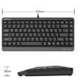 A4 Tech FKS-11 Fstyler Sleek Natural A Multimedia Compact Keyboard Grey. 