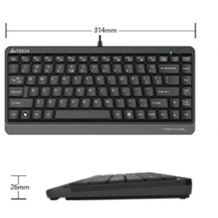 A4 Tech FKS-11 Fstyler Sleek Natural A Multimedia Compact Keyboard Grey