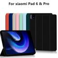 Xiaomi Mi Pad 6 / 6 Pro Pen Slot Book Cover TPU Smart Case. 