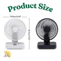 Mini Portable Table Fan LED Display Auto Rotating. 