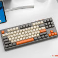 M87 Bluetooth-Compatible Gaming Keyboard 87 Keys Wireless Keyboard Dual Mode 2.4G and BT. 